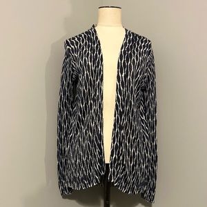 Ann Taylor Loft lightweight navy/white cardigan size M